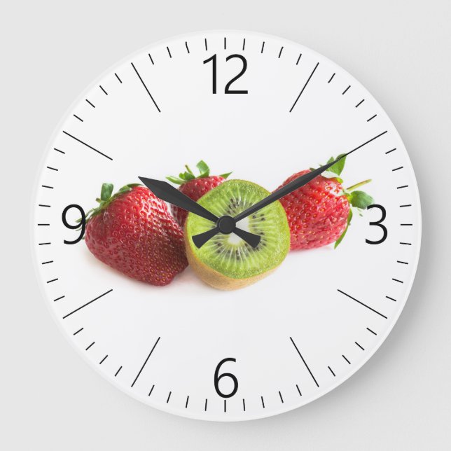 Relógio Grande Morango e kiwi (Frente)