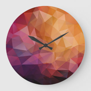 Relógio Grande Mosaico do Triângulo: Vintage Escuro