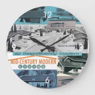 Relógio Grande Mosaico moderno dos anos 60 retróleio!