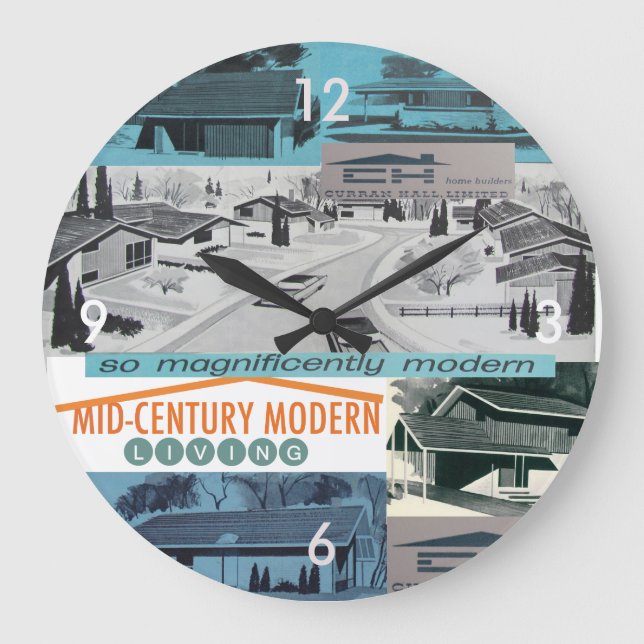 Relógio Grande Mosaico moderno dos anos 60 retróleio! (Frente)