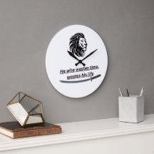 Motivational Wall Clock – Time Is Precious Quote 