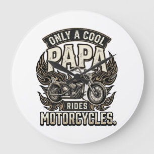 Relógio Grande Motocicleta Cool Papa Motociclista Antigo