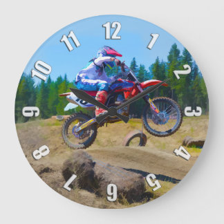 Relógio Grande Motocross Dirt-Bike Champion Racer 2