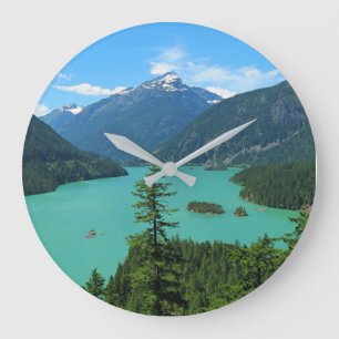 Relógio Grande Mountain Lake Scenery em Washington