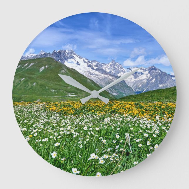 Relógio Grande Mountains | Swiss Alps Valley Spring (Frente)