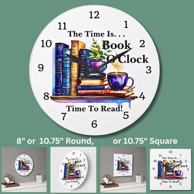 Relógio Grande Mudar Texto - A Hora É Livro O'clock (Criador carregado)