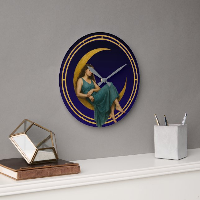 Relógio Grande Mulher Em Lua Crescente (Escritório)