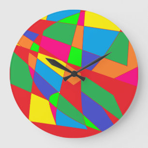 Relógio Grande Multi colored snazzy Jazzy wall clock