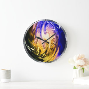 Relógio Grande Multicores líquidas giratórias abertas