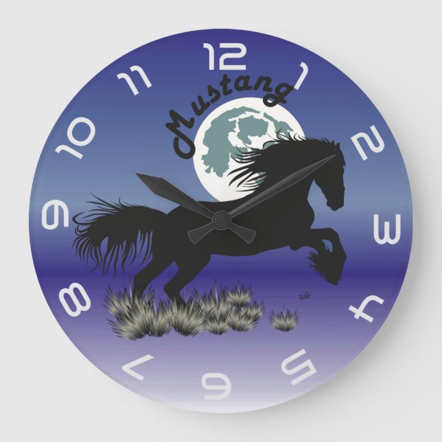 Relógio Grande Mustang für Pferdeliebhaber Uhr (Frente)