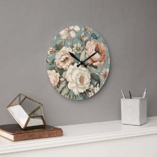 Relógio Grande Muted Botanical Dream