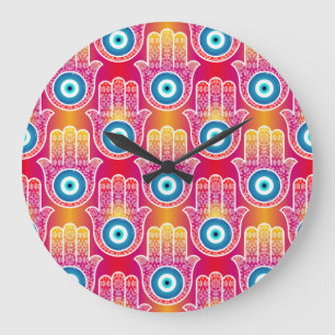 Relógio Grande Mystic hamsa: design de ornamentado sem soldadura 