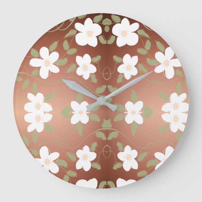 Relógio Grande Na moda Clock Com Mel Castanho (Frente)