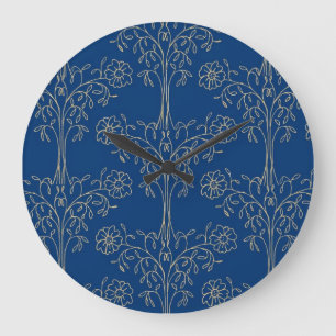 Relógio Grande Na moda Wall Clock, Azul Escuro, Padrão de efeito 