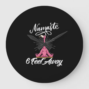 Relógio Grande Namaste 6 pés de distância Professores Flamingo