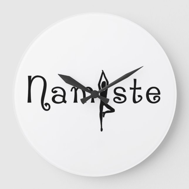 Relógio Grande Namaste Yoga Wall Clock (Frente)