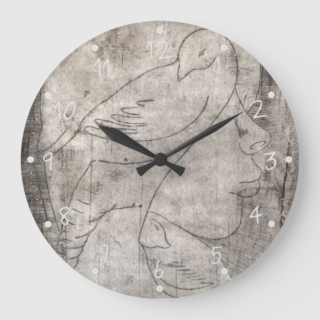 Relógio Grande Namorando uma garota que ama animais (Frente)