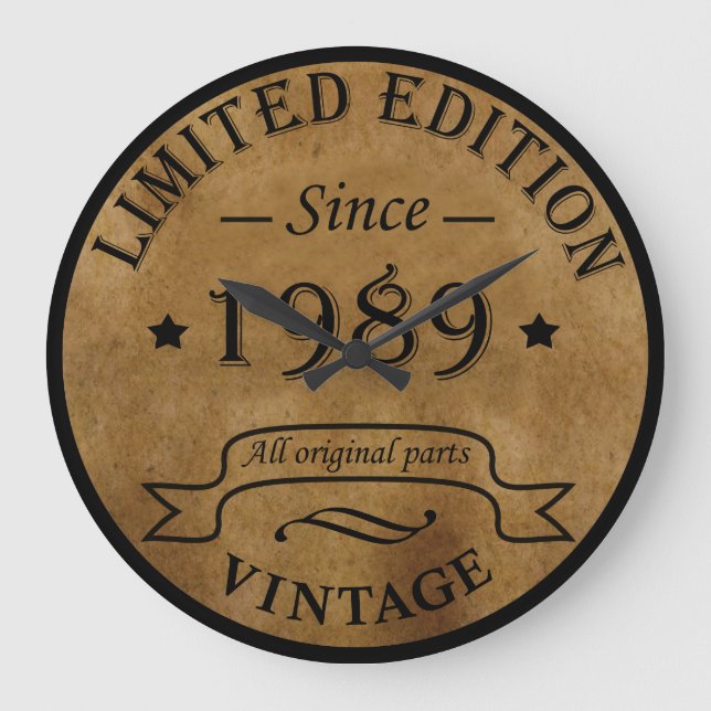 Relógio Grande nascer de aniversário de 1989 (Frente)