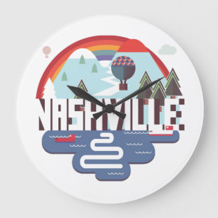 Relógio Grande Nashville Em Design