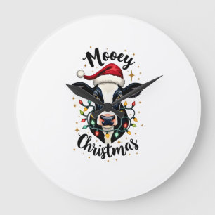 Relógio Grande Natal Mooey Papai Noel Luzes de Natal Amantes de V