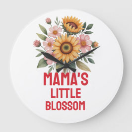 Relógio Grande Nature-Inspired Colorful Sunflower Nursery 