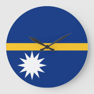 Relógio Grande Nauru Flag