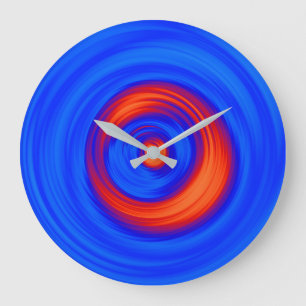 Relógio Grande Neon Blue e Red