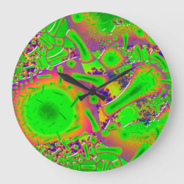 Relógio Grande Neon Dicroic Psychedelic