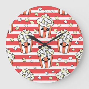 Relógio Grande Neon Popcorn Kids Patterno