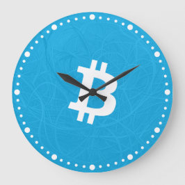 Relógio Grande Neurônio Bitcoin Azul