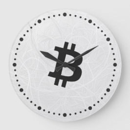 Relógio Grande Neurônio Bitcoin Branco