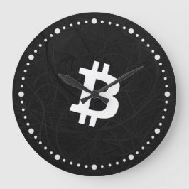Relógio Grande Neurônio Bitcoin Preto