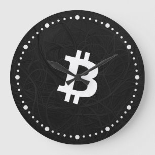 Relógio Grande Neurônio Bitcoin Preto