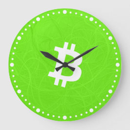 Relógio Grande Neurônio Verde Bitcoin