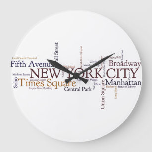 Relógio Grande NEW YORK CITY Wall Clock