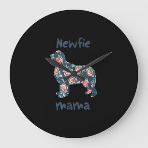 Relógio Grande Newfie mama Mãe de cão da Terra Nova presente