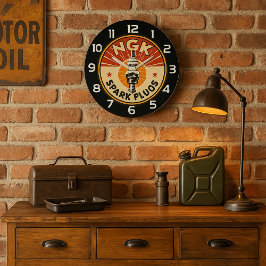 Relógio Grande NGK Spark Plugs Sign