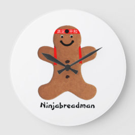 Relógio Grande Ninjabreadman biscuit (cookie)Relógio de Parede ac