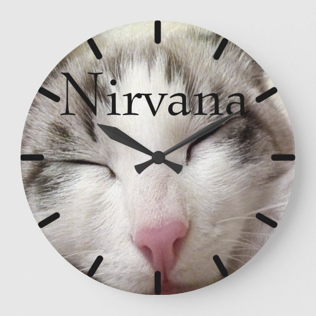 Relógio Grande Nirvana Cat (Frente)