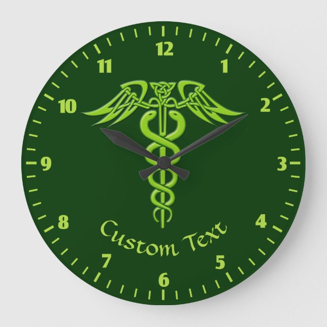 Relógio Grande Nó Celular Verde Caduco (Frente)