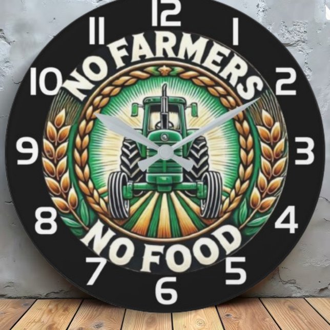 Relógio Grande No Farmers No Food Tractor Emblem (Criador carregado)