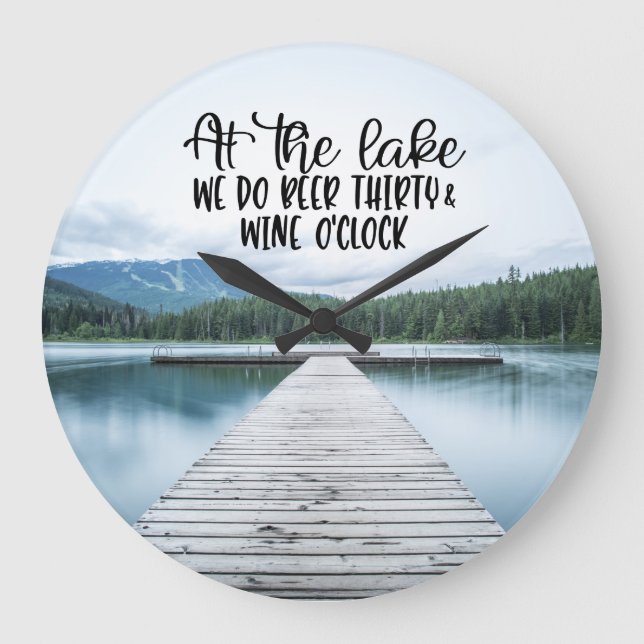 Relógio Grande No lago Beer 30 e Wine O'Clock (Frente)