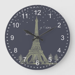 Relógio Grande Noite de Paris