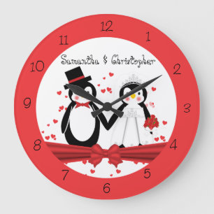 Relógio Grande Noiva bonito do pinguim & pulso de disparo de