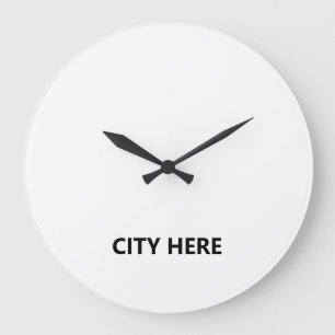 Relógio Grande Nome de Cidade Personalizado