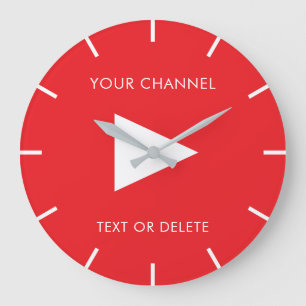 Relógio Grande Nome do Canal Youtube Personalizado