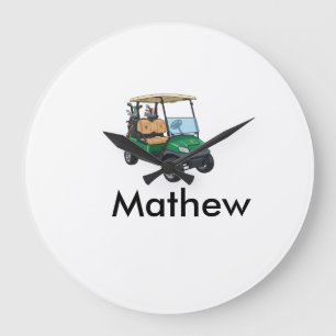 Relógio Grande nome do carro de golfe verde presentes para menino