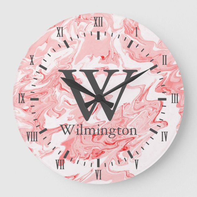 Relógio Grande Nome dos Numerais Romanos dos Suportes Vermelhos M (Frente)