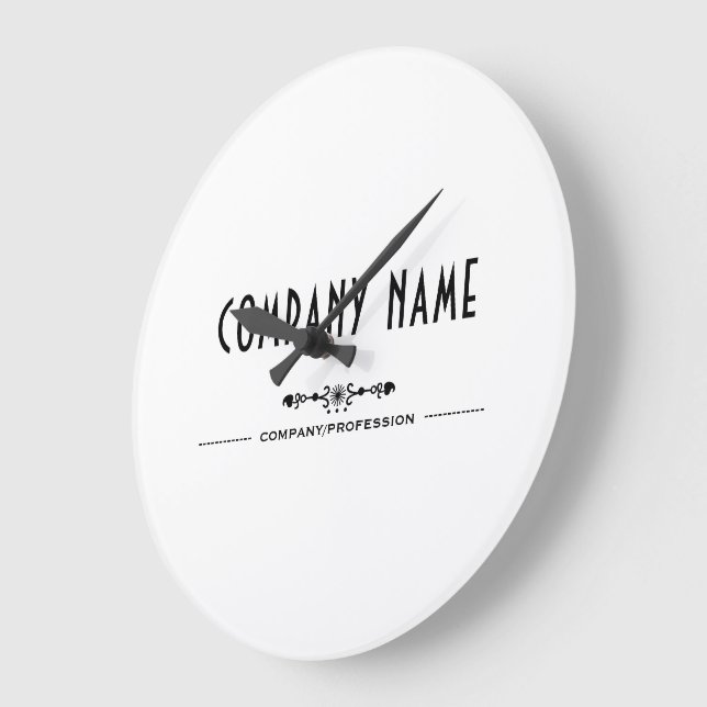 Relógio Grande Nome Empresarial Decorativo (Ângulo)