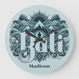 Relógio Grande Nome Personalizado Bali